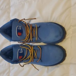Boys blue champion timberlands